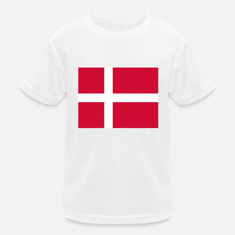 Dänemark Flagge Kinder Funktions-T-Shirt