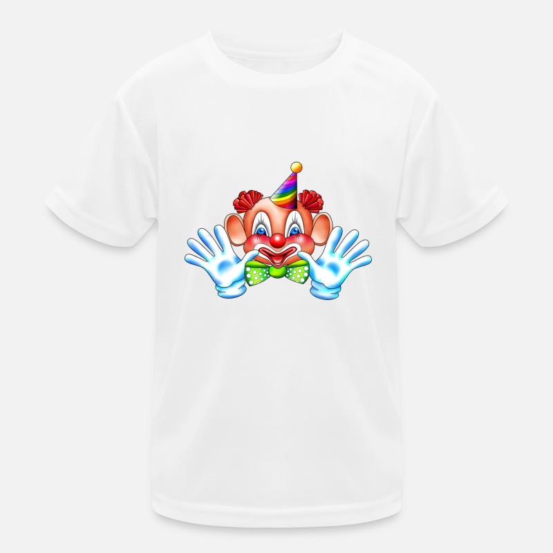 Clown - Kinder Funktions-T-Shirt - Weiß