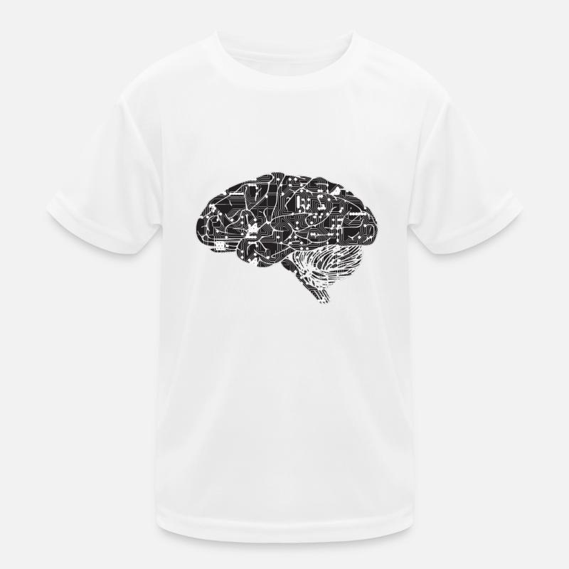 Brain circuit logo design Kids Functional T-Shirt