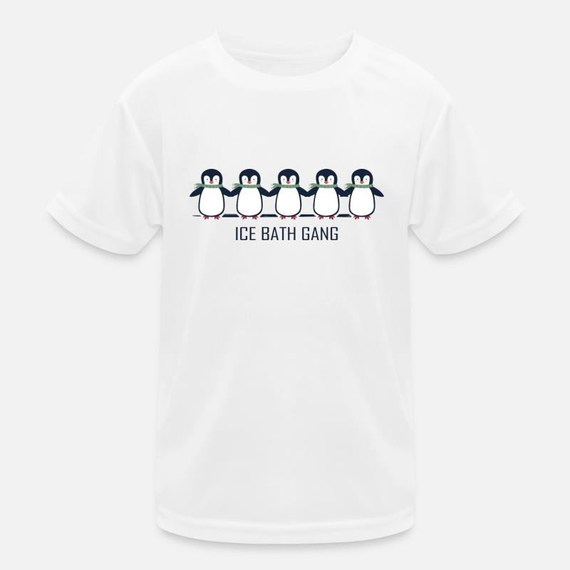 Baths Winter Baths Penguin Bathing Kids Functional T-Shirt
