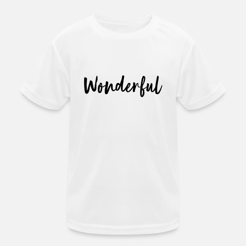 Wonderful - Kinder Funktions-T-Shirt - Weiß