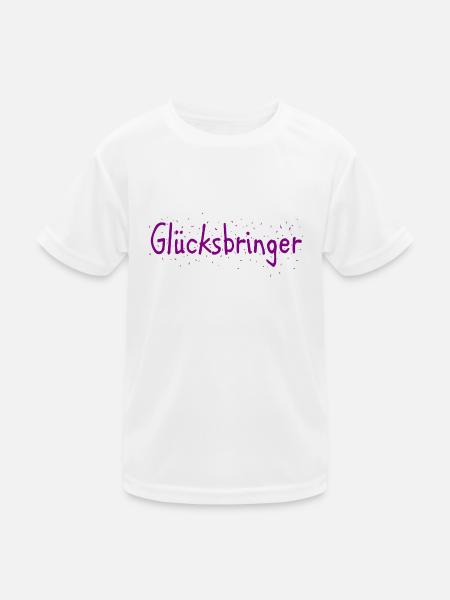 Glücksbringer - Kinder Funktions-T-Shirt - Weiß