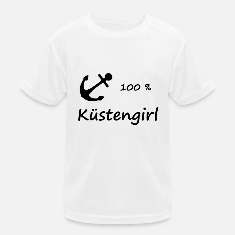 100 % Küstengirl Kinder Funktions-T-Shirt
