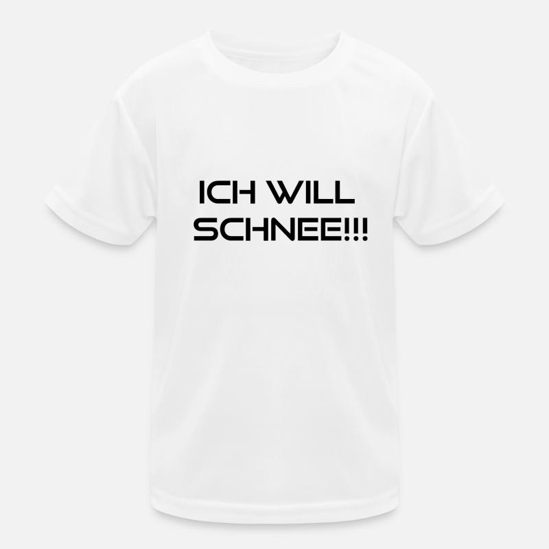 ich will schnee Kinder Funktions-T-Shirt