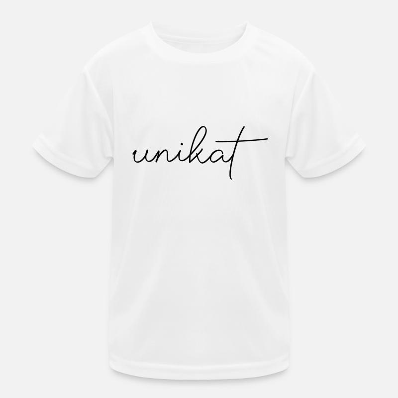 Unikat Schrift Spruch Einzelstück Kinder Funktions-T-Shirt