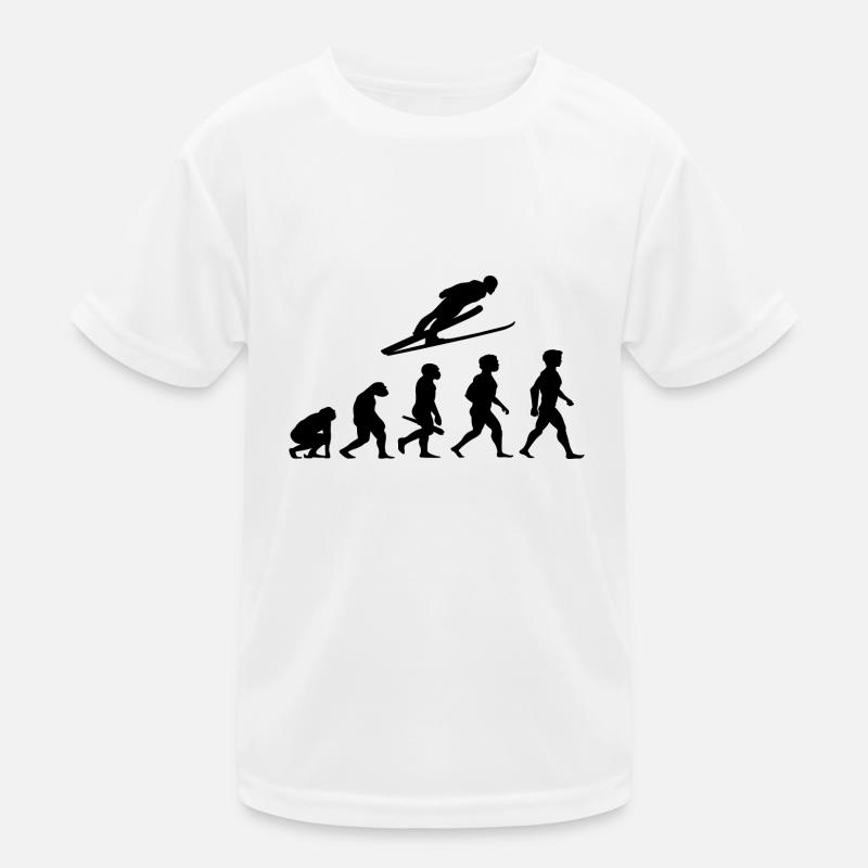 Evolution Ski Weitsprung Skiflug Skispringen Kinder Funktions-T-Shirt