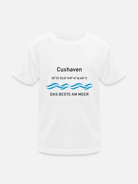 Cuxhaven - das beste am Meer - Kinder Funktions-T-Shirt - Weiß - Vorne