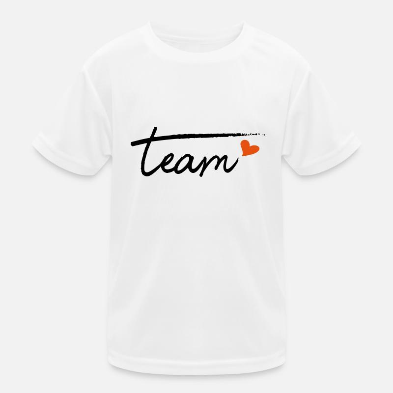 Team - Kinder Funktions-T-Shirt - Weiß