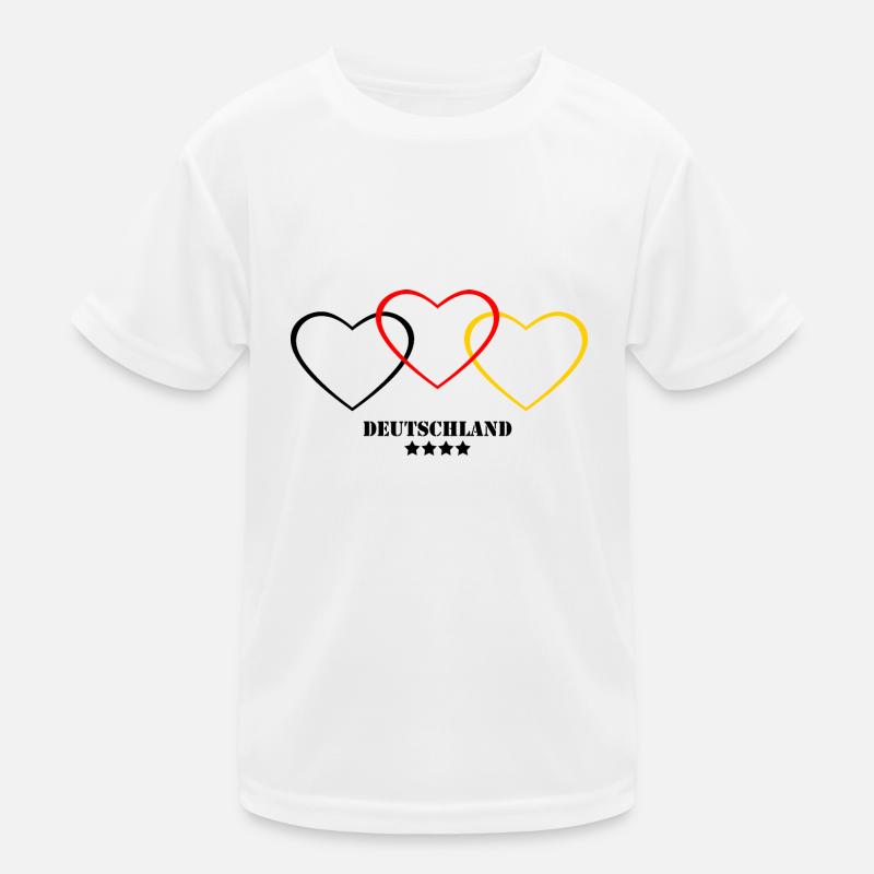 Fanshirt Allemagne Heart Flag T-shirt sport Enfant