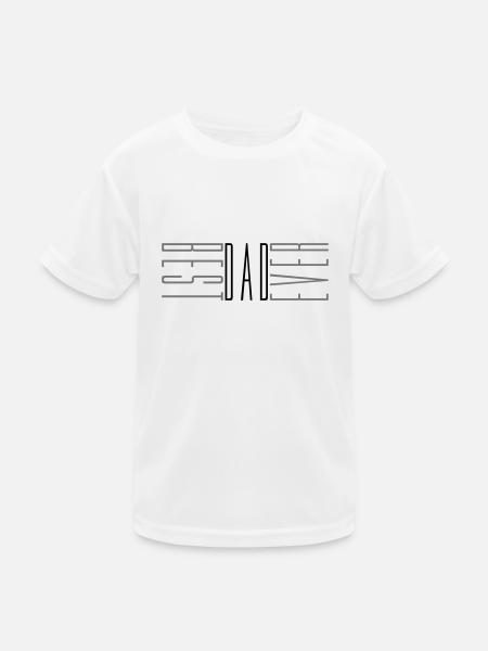 best dad ever cool textliebe papa beste welt vater - Kinder Funktions-T-Shirt - Weiß - Vorne