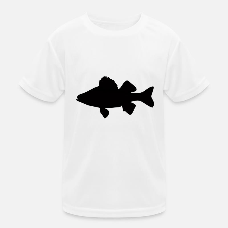 Barsch schwarz - Kinder Funktions-T-Shirt - Weiß