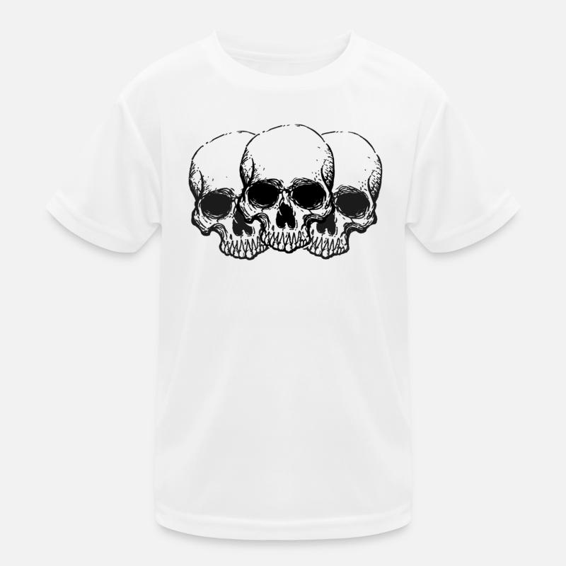 Schädel Kinder Funktions-T-Shirt