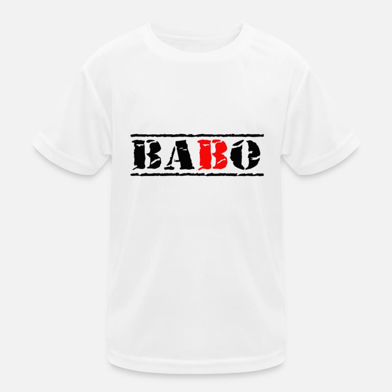 stempel babo schwarz rot Kinder Funktions-T-Shirt
