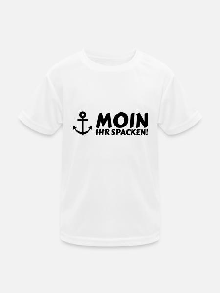 moin ihr spacken - Kinder Funktions-T-Shirt - Weiß