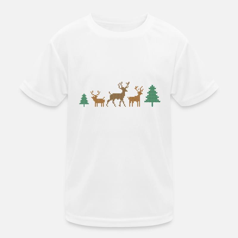 Funny Christmas in the forest Kids Functional T-Shirt