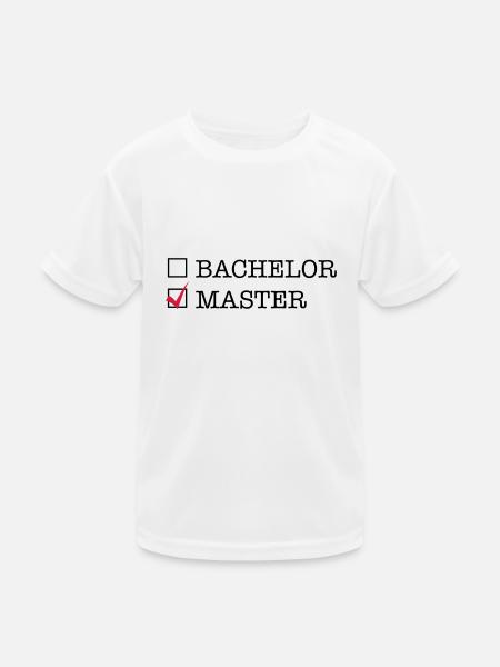 Master - Kinder Funktions-T-Shirt - Weiß - Vorne