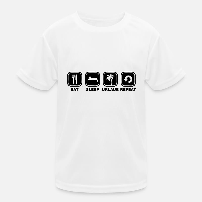 Mangez des vacances de sommeil Répétez T-shirt sport Enfant