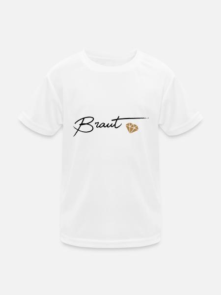 Braut - Kinder Funktions-T-Shirt - Weiß - Vorne