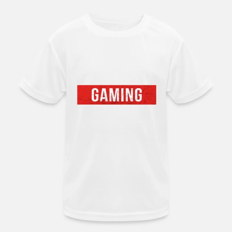 Gaming - Roter Block Scratch Kinder Funktions-T-Shirt