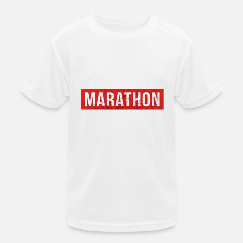Marathon - Kinder Funktions-T-Shirt - Weiß
