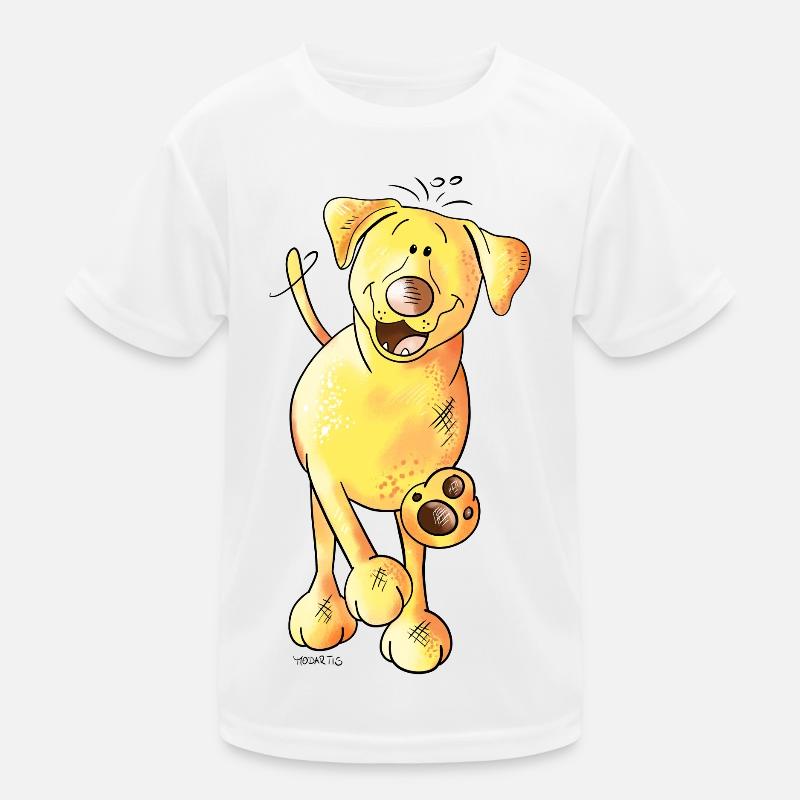 Funny Labrador - Kids Functional T-Shirt - white