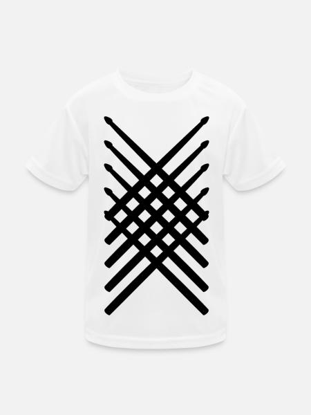 Drumsticks - Kids Functional T-Shirt - white - Front