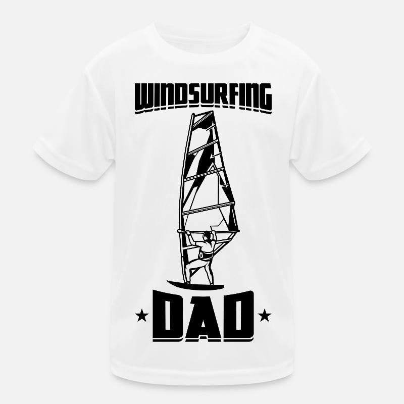 Windsurfer Vater Kinder Funktions-T-Shirt