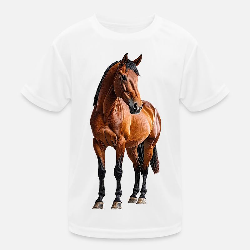Pferd Kinder Funktions-T-Shirt