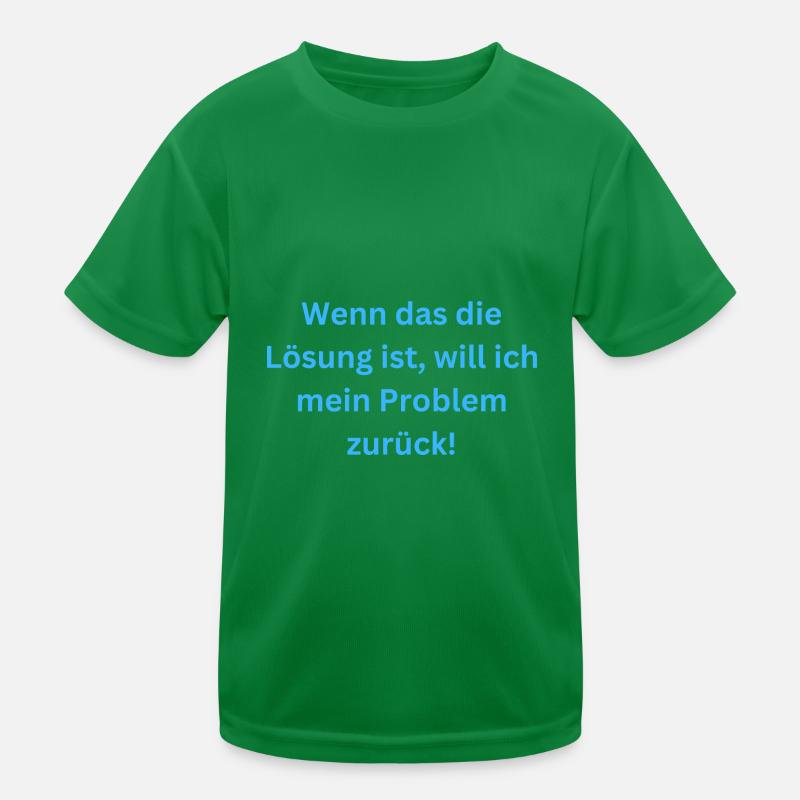 Lösung und Problem Witze Kinder Funktions-T-Shirt