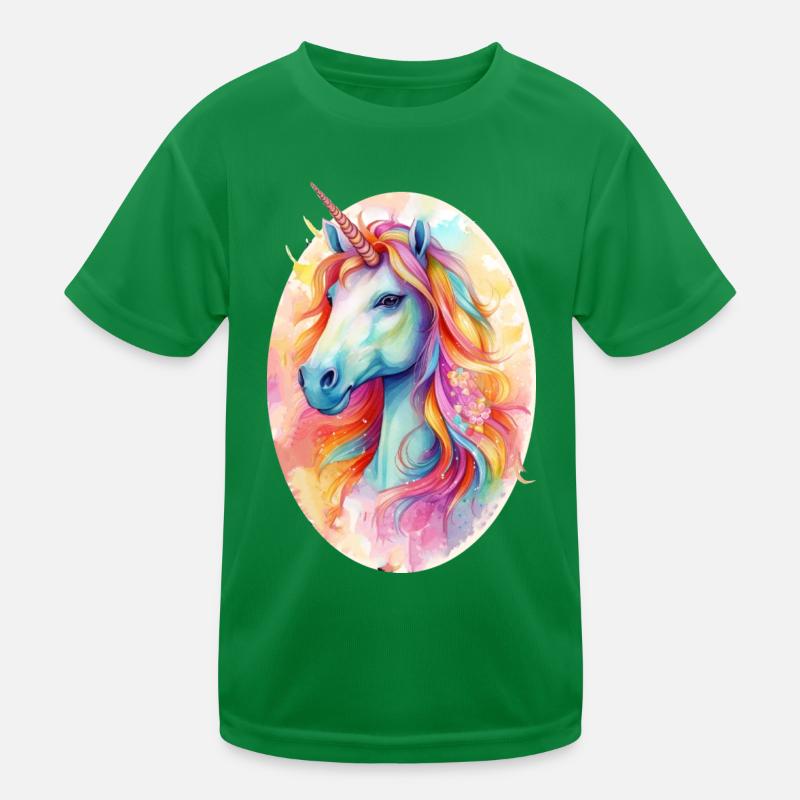 Liebliches Einhorn Kinder Funktions-T-Shirt