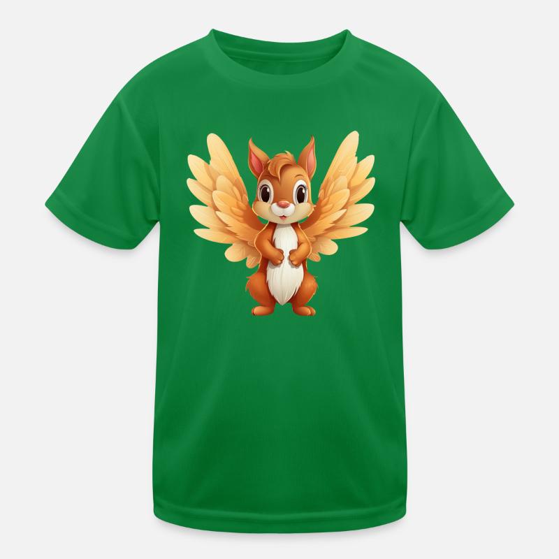 Eichhörnchen Engel - Himmlisches Tier Design Kinder Funktions-T-Shirt