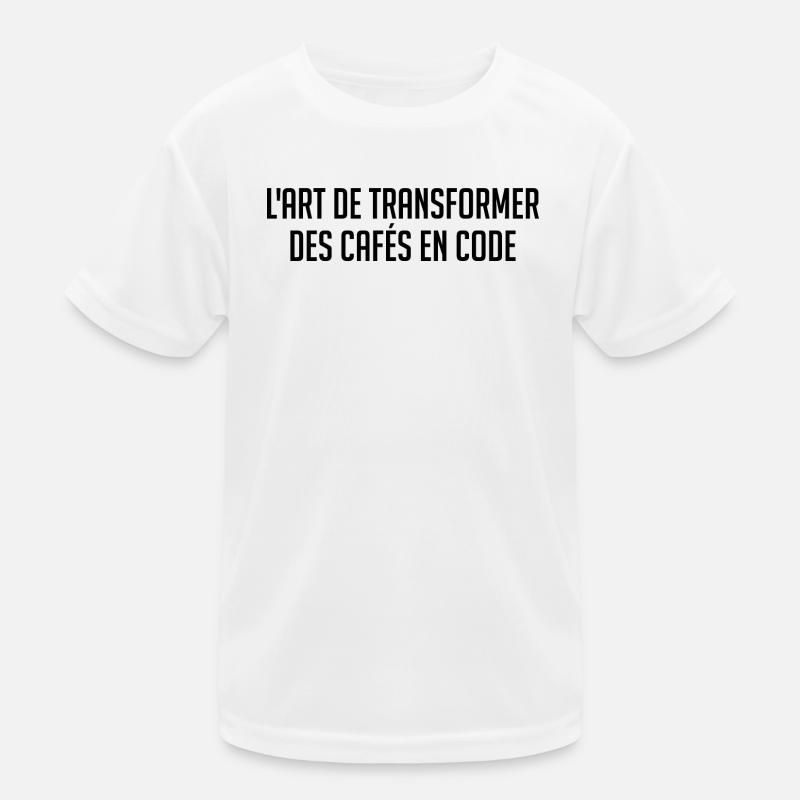 L'art De Changer Des Cafés En Code T-shirt sport Enfant