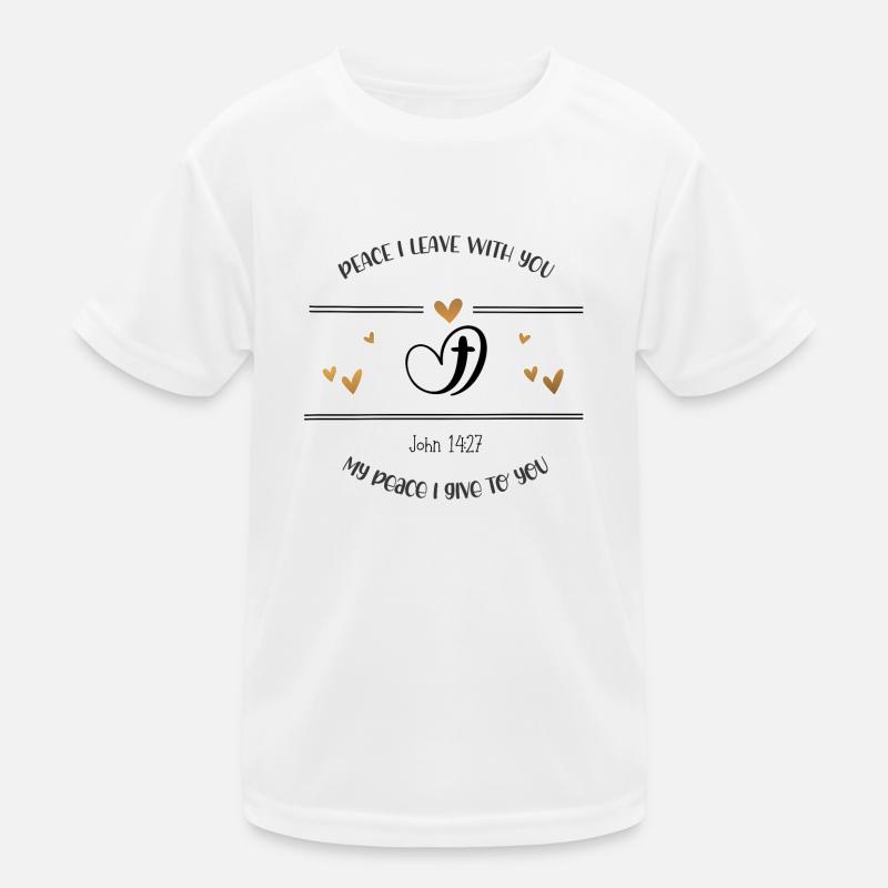 Christliches Design Frieden, den ich mit dir hinterlasse Kinder Funktions-T-Shirt