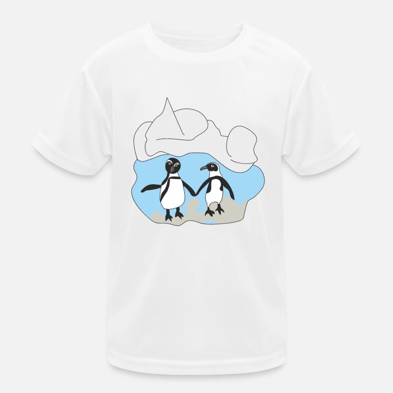 Deux pingouins T-shirt sport Enfant
