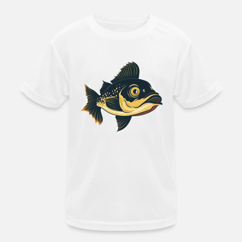 Fish pike perch angler Kids Functional T-Shirt