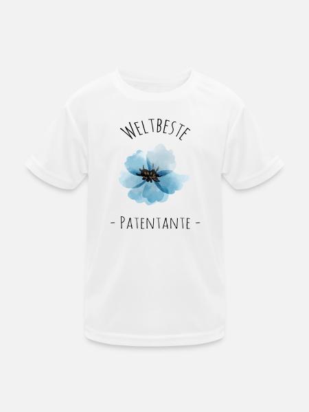 Weltbeste Patentante - Kinder Funktions-T-Shirt - Weiß - Vorne