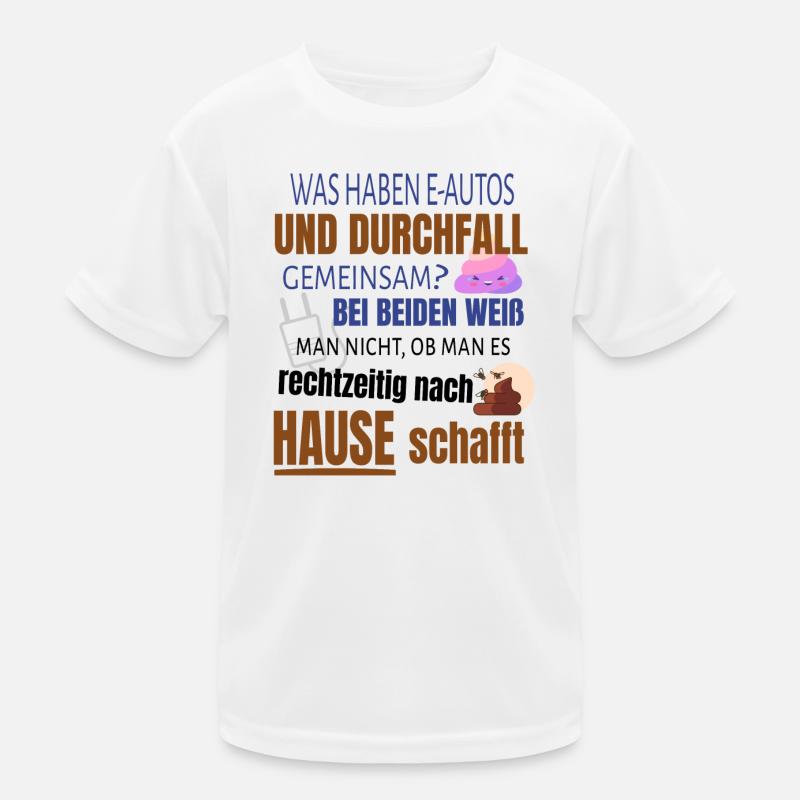 Lustiger Spruch E-Auto Elektroauto Kinder Funktions-T-Shirt