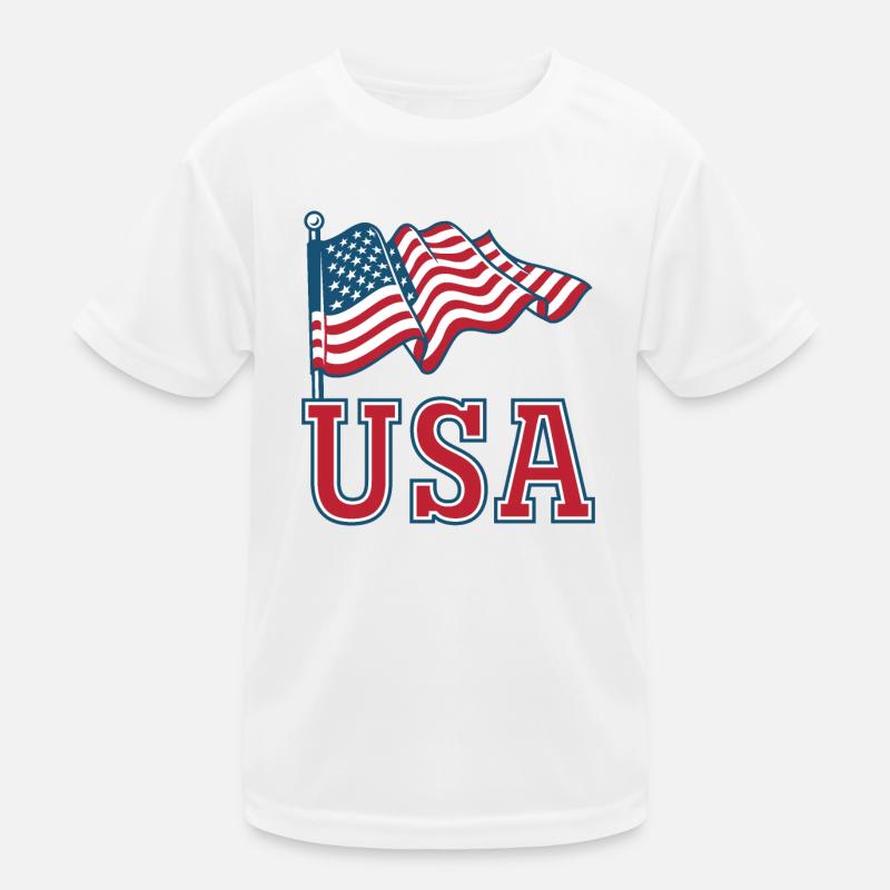 Drapeau des États-Unis T-shirt sport Enfant