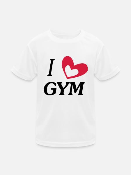 i love gym - Kids Functional T-Shirt - white