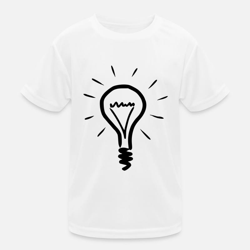 Sketch light bulb Kids Functional T-Shirt
