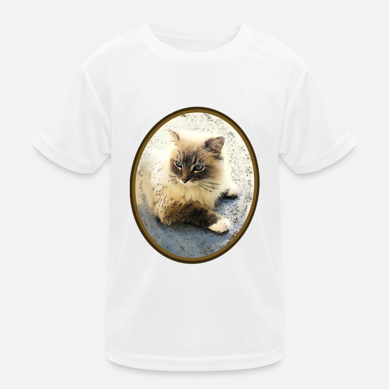Katze Kinder Funktions-T-Shirt