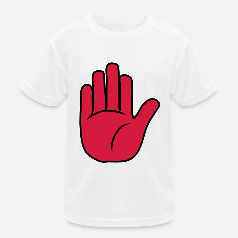 Stop Hand Zeichen Kinder Funktions-T-Shirt