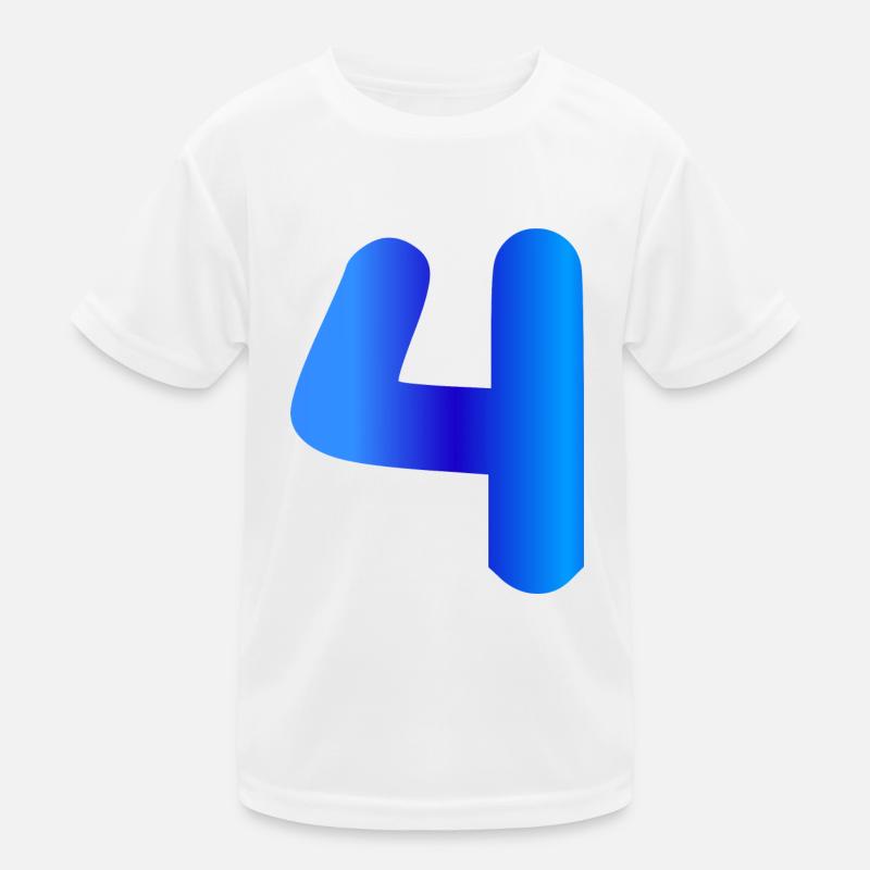 4 years birthday blue Kids Functional T-Shirt
