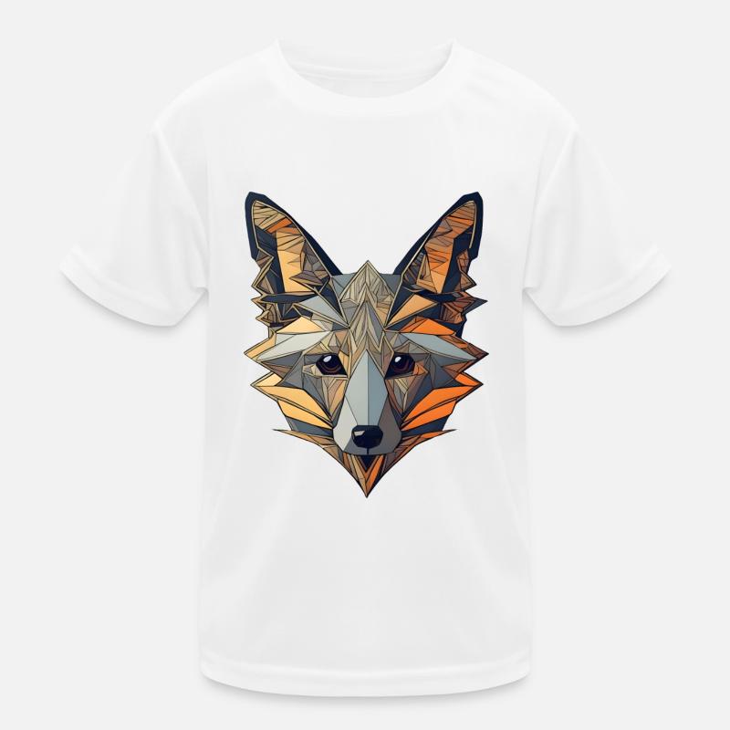 Abstract Art Fox Kids Functional T-Shirt
