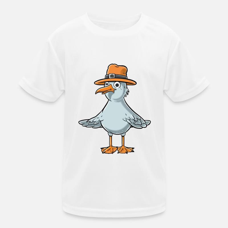 Funny seagull Kids Functional T-Shirt