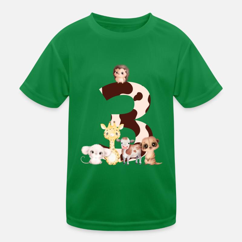 3rd anniversary - third anniversary animals Kids Functional T-Shirt