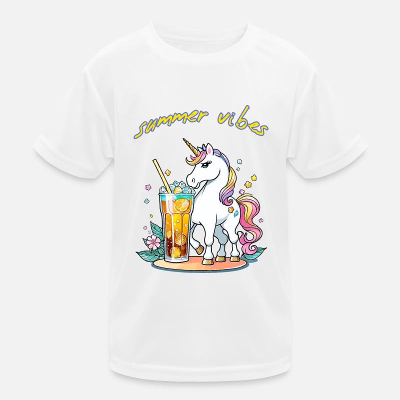 Sentiment d’été de licorne T-shirt sport Enfant