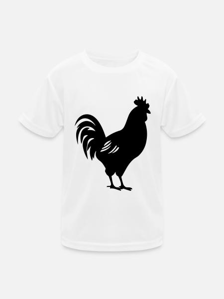 Huhn - Kinder Funktions-T-Shirt - Weiß