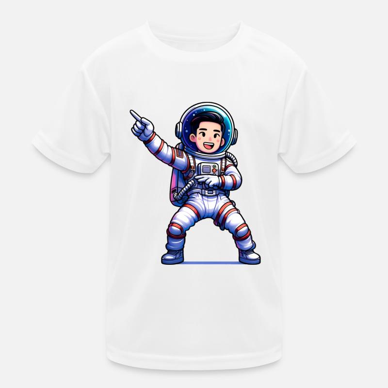 Glücklicher Astronaut Kinder Funktions-T-Shirt
