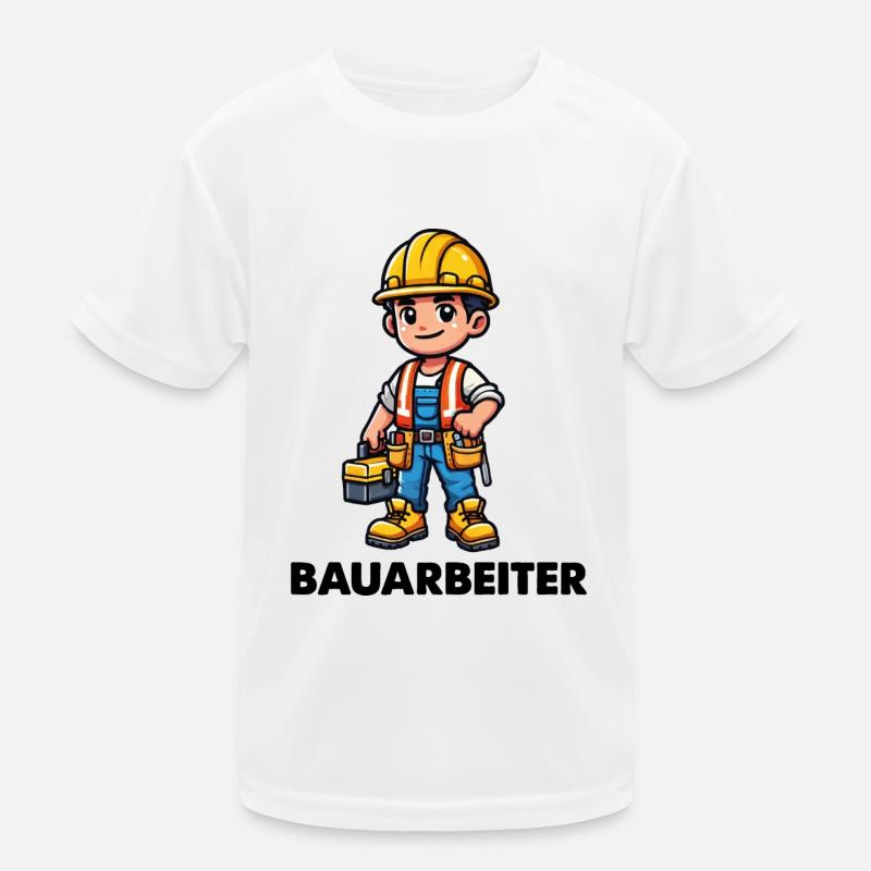Construction worker Kids Functional T-Shirt